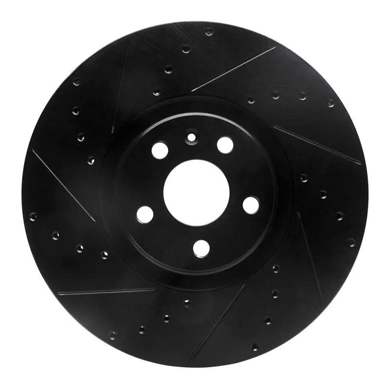 R1 16-26 Polestar Polestar 2 Front Left Drilled & Slotted Black Brake Rotor 1
