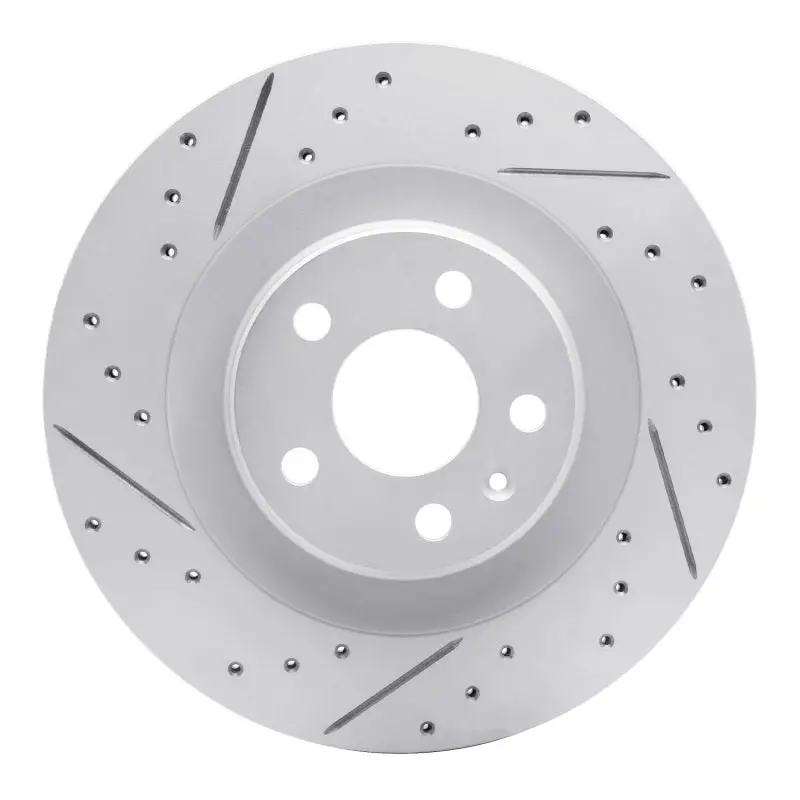 R1 16-26 Volvo Xc60 Rear Left Drilled & Slotted Geo-Carbon Rotor 1