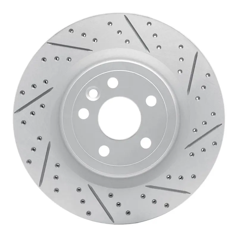 R1 17-20 Jaguar I-Pace Rear Right Drilled & Slotted Geo-Carbon Rotor 1