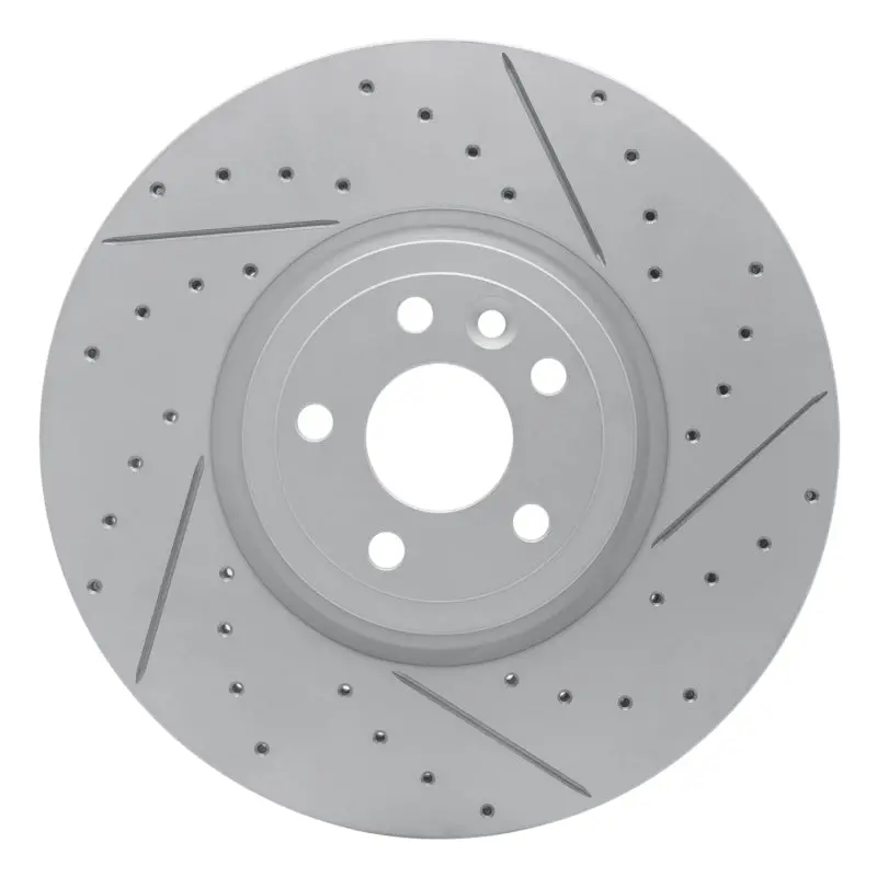 R1 17-20 Jaguar Xe Front Right Drilled & Slotted Geo-Carbon Rotor 1
