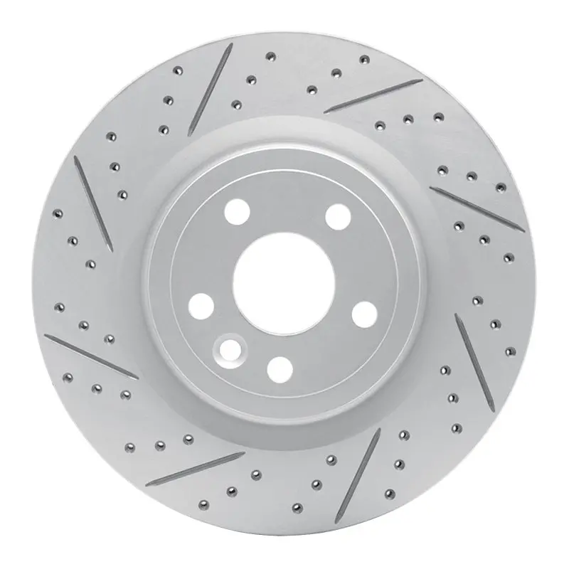 R1 17-20 Jaguar Xe Rear Left Drilled & Slotted Geo-Carbon Rotor 1
