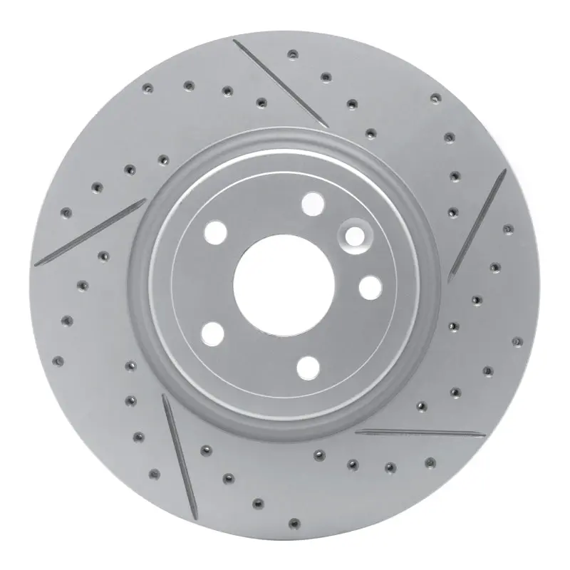 R1 17-20 Jaguar Xf Front Right Drilled & Slotted Geo-Carbon Rotor 1