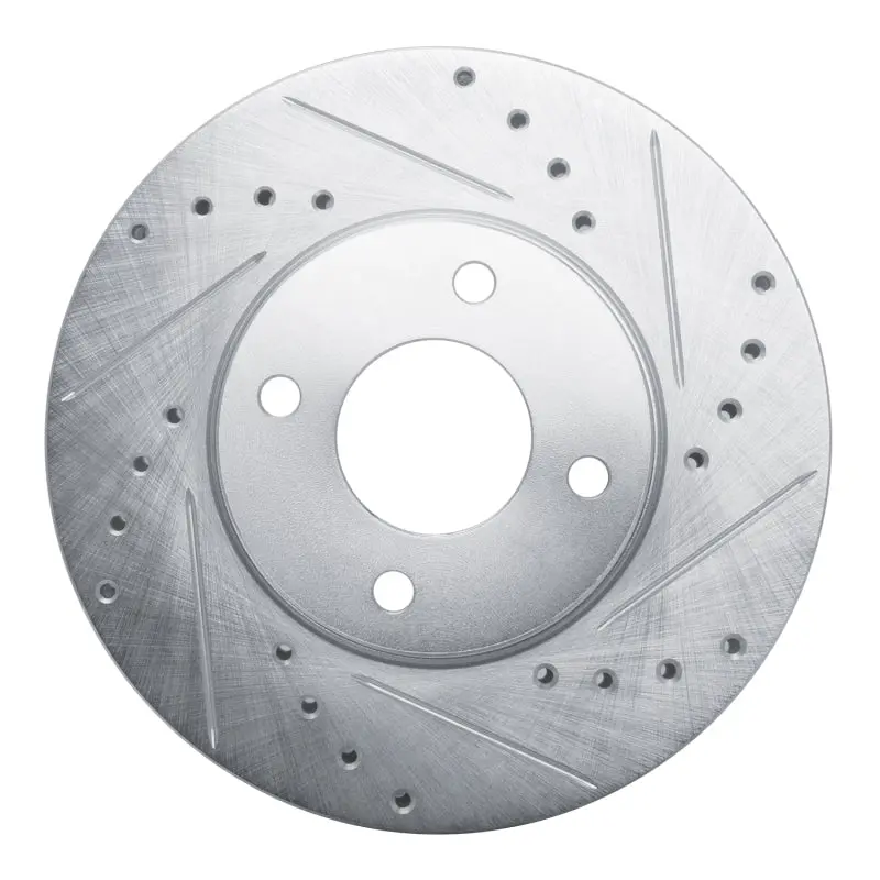 R1 17-21 Suzuki Ignis (Mexico) Front Right Drilled & Slotted Silver Brake Rotor 1
