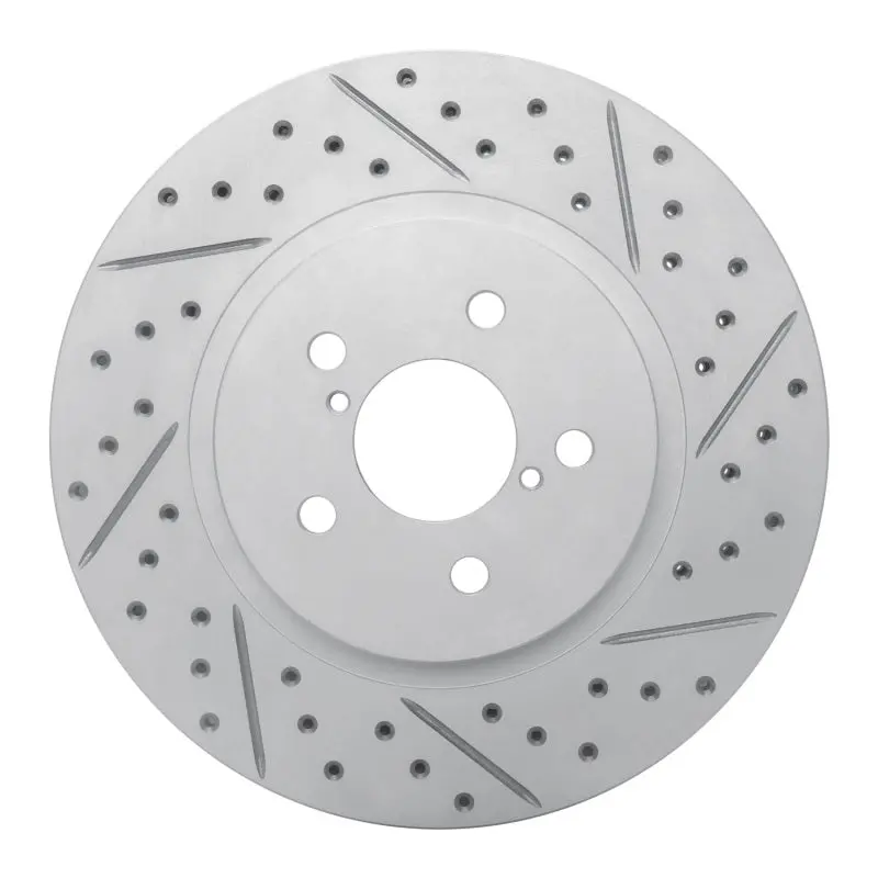 R1 17-23 Subaru Crosstrek Front Right Drilled & Slotted Geo-Carbon Rotor 1