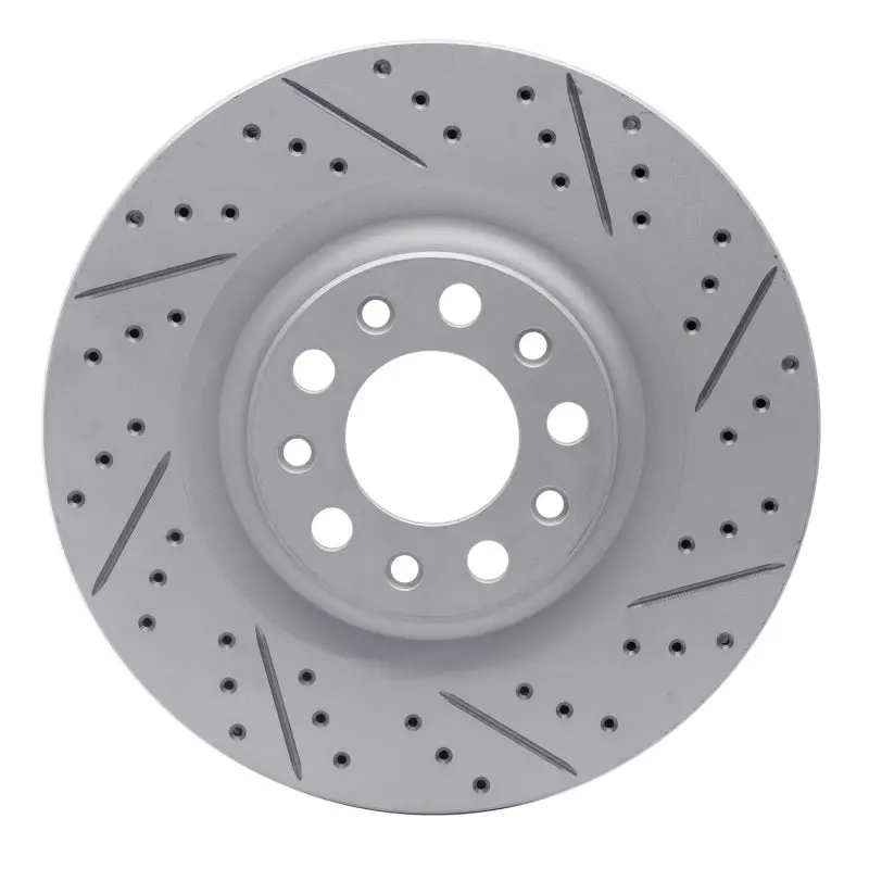 R1 17-25 Alfa Romeo Giulia Rear Right Drilled & Slotted Geo-Carbon Rotor 1