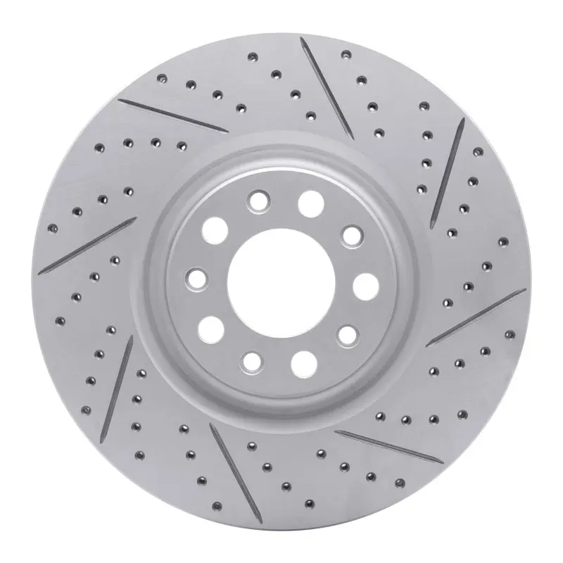 R1 17-25 Alfa Romeo Stelvio Front Right Drilled & Slotted Geo-Carbon Rotor 1