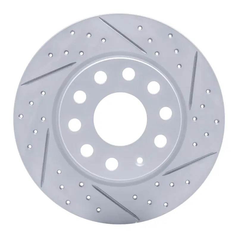 R1 17-25 Audi Q2 (Mexico) Rear Right Drilled & Slotted Geo-Carbon Rotor 1