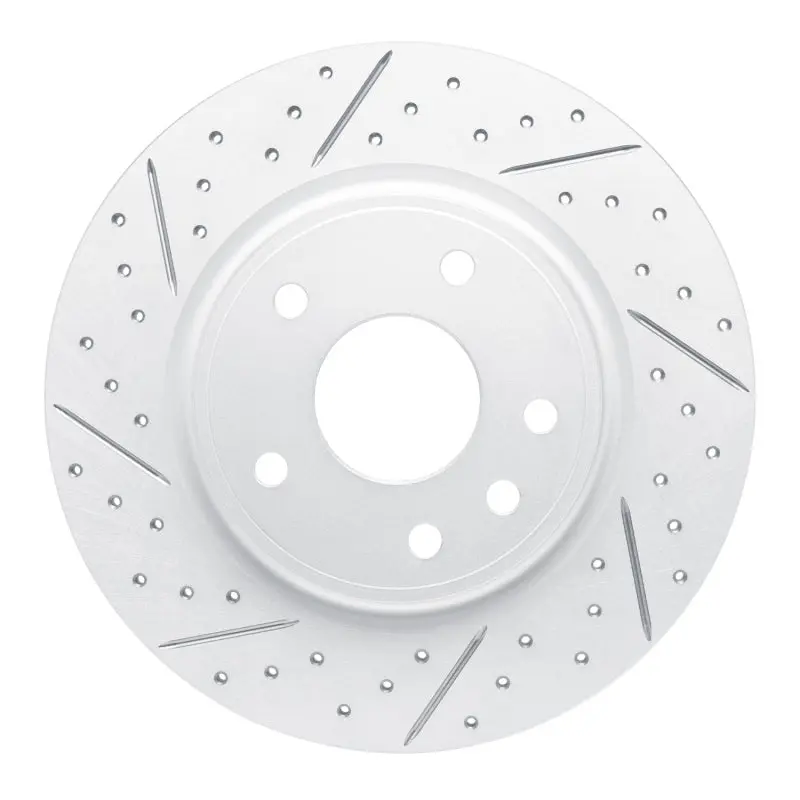 R1 17-25 Chrysler Grand Caravan Rear Left Drilled & Slotted Geo-Carbon Rotor 1