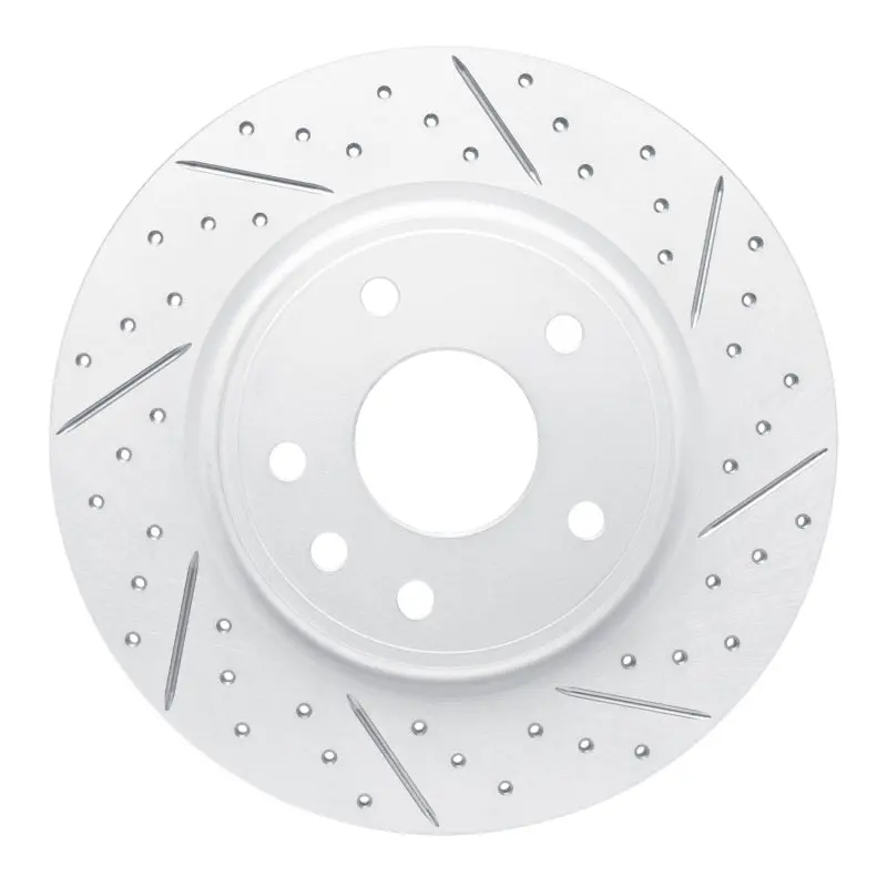R1 17-25 Chrysler Pacifica Rear Right Drilled & Slotted Geo-Carbon Rotor 1