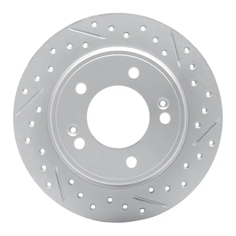 R1 17-25 Hyundai Veloster Rear Right Drilled & Slotted Geo-Carbon Rotor 1