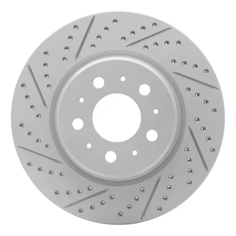 R1 17-25 Tesla Model 3 Front Left Drilled & Slotted Geo-Carbon Rotor 1