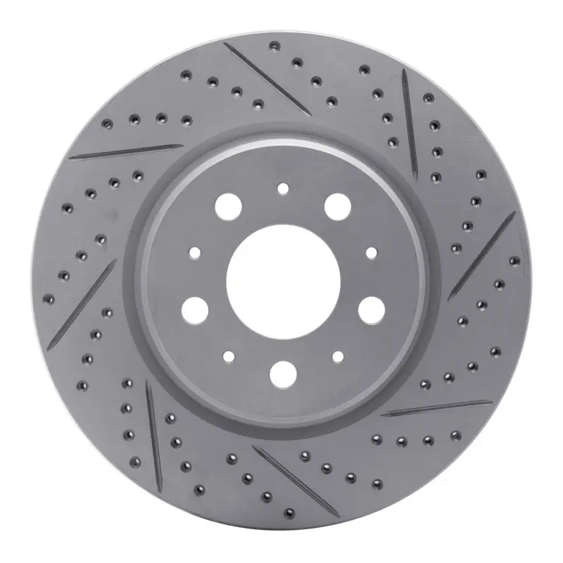 R1 17-25 Tesla Model 3 Front Right Drilled & Slotted Geo-Carbon Rotor 1