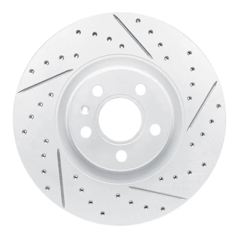 R1 17-25 Volvo S90 Front Right Drilled & Slotted Geo-Carbon Rotor 1