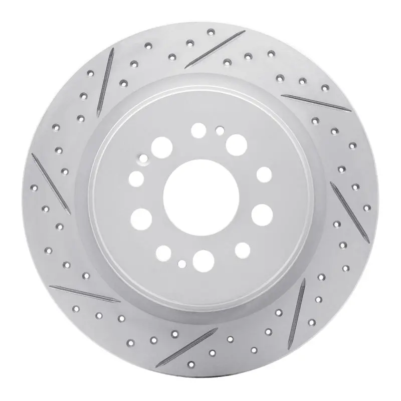 R1 17-26 Acura Rdx Rear Left Drilled & Slotted Geo-Carbon Rotor 1