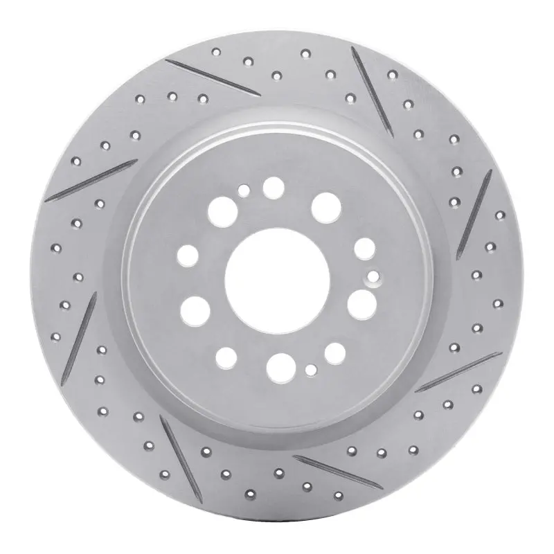 R1 17-26 Acura Rdx Rear Right Drilled & Slotted Geo-Carbon Rotor 1