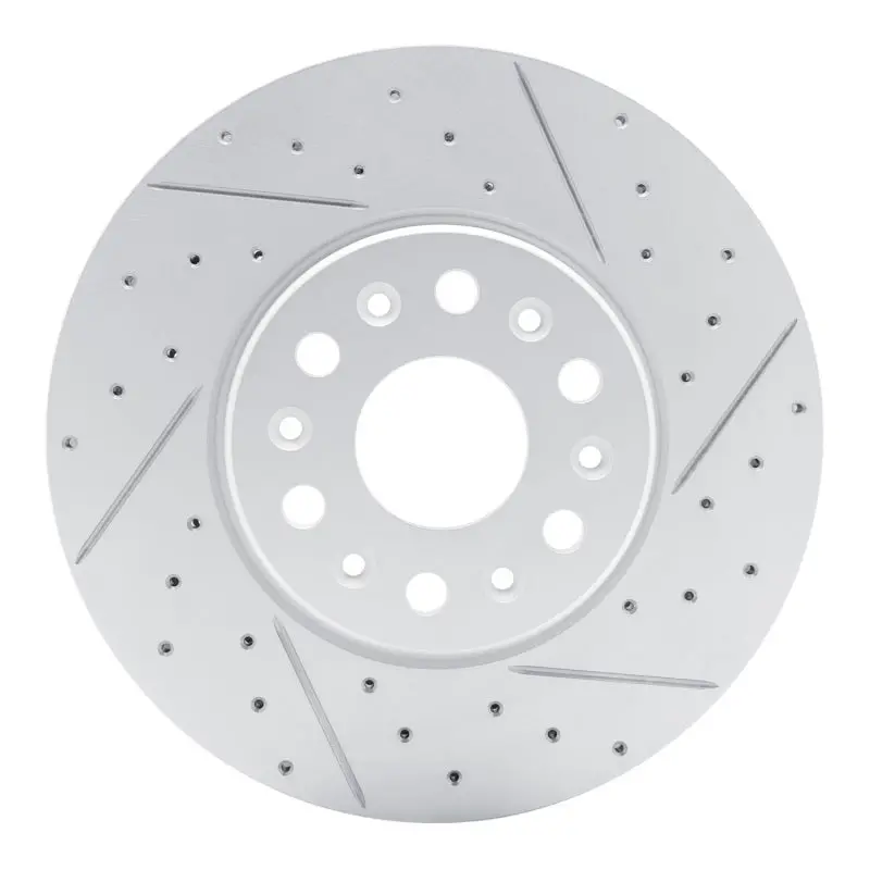 R1 17-26 Buick Enclave Front Right Drilled & Slotted Geo-Carbon Rotor 1