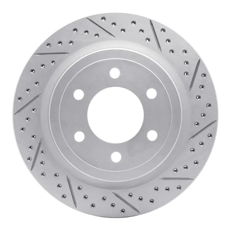 R1 18-21 Ford Expedition Rear Right Drilled & Slotted Geo-Carbon Rotor 1