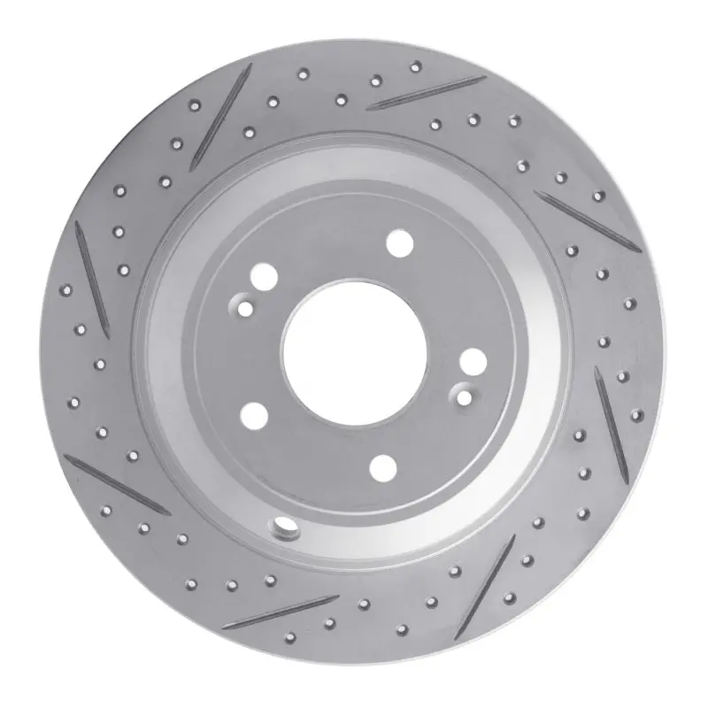 R1 18-23 Genesis G70 Rear Right Drilled & Slotted Geo-Carbon Rotor 1
