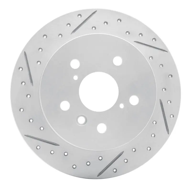 R1 18-24 Toyota Camry Rear Left Drilled & Slotted Geo-Carbon Rotor 1