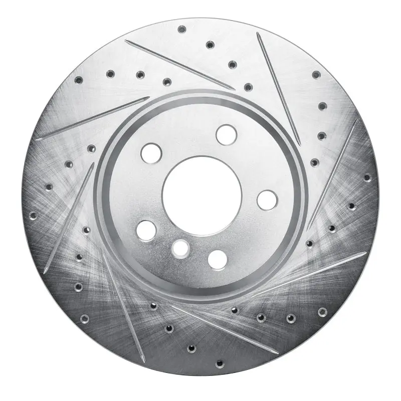 R1 18-25 Bmw 430I Gran Coupe Front Right Drilled & Slotted Silver Brake Rotor 1