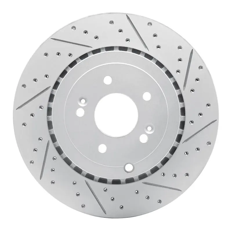 R1 18-25 Genesis G70 Rear Right Drilled & Slotted Geo-Carbon Rotor 1