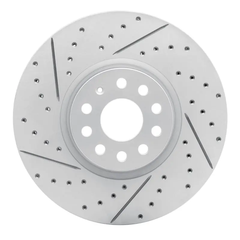 R1 18-25 Volkswagen Atlas Front Left Drilled & Slotted Geo-Carbon Rotor 1