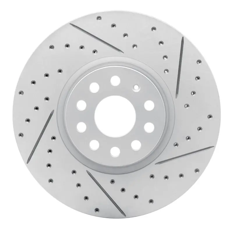 R1 18-25 Volkswagen Atlas Front Right Drilled & Slotted Geo-Carbon Rotor 1