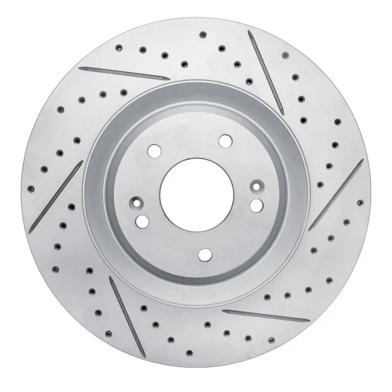R1 19-22 Hyundai Veloster N Front Right Drilled & Slotted Geo-Carbon Rotor 1