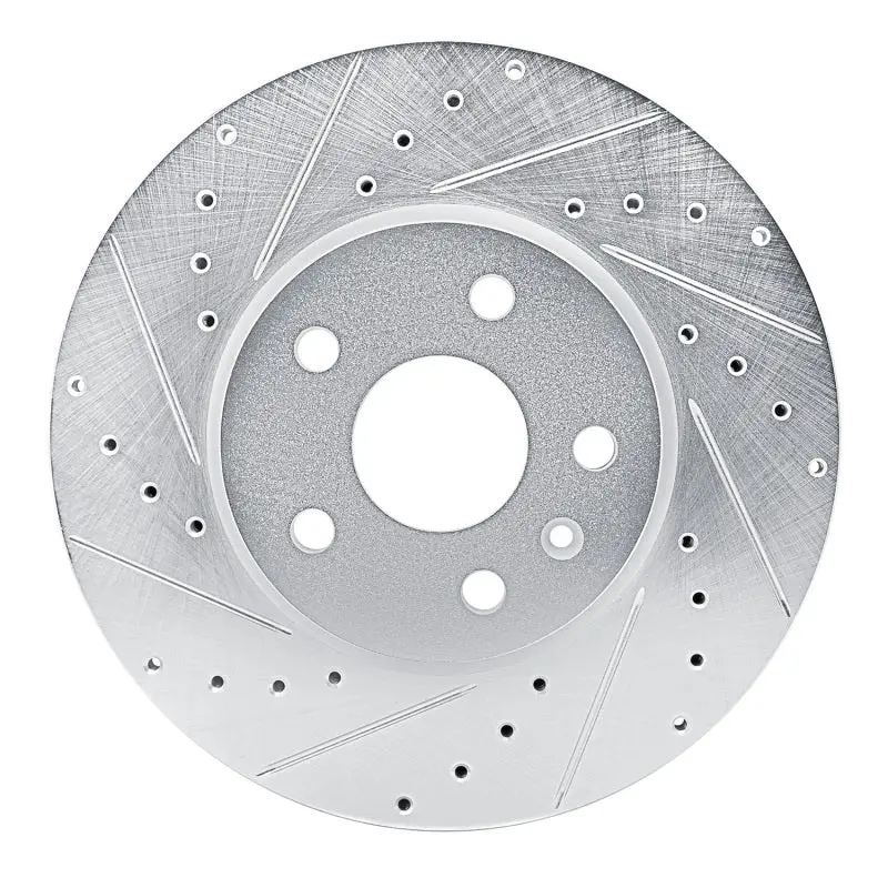 R1 19-25 Buick Envision Front Left Drilled & Slotted Silver Brake Rotor 1