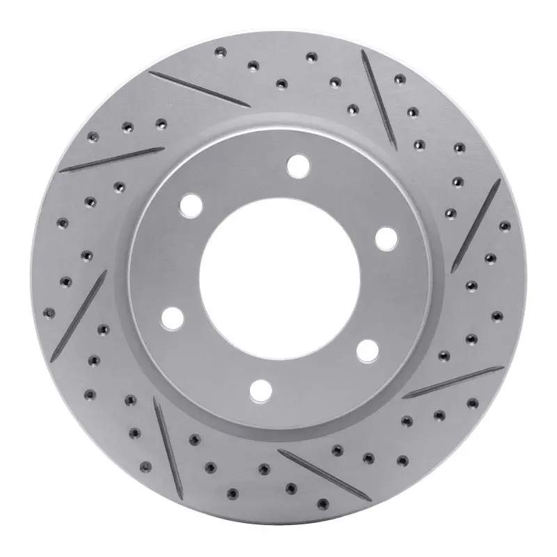 R1 19-25 Ford Bronco Front Right Drilled & Slotted Geo-Carbon Rotor 1
