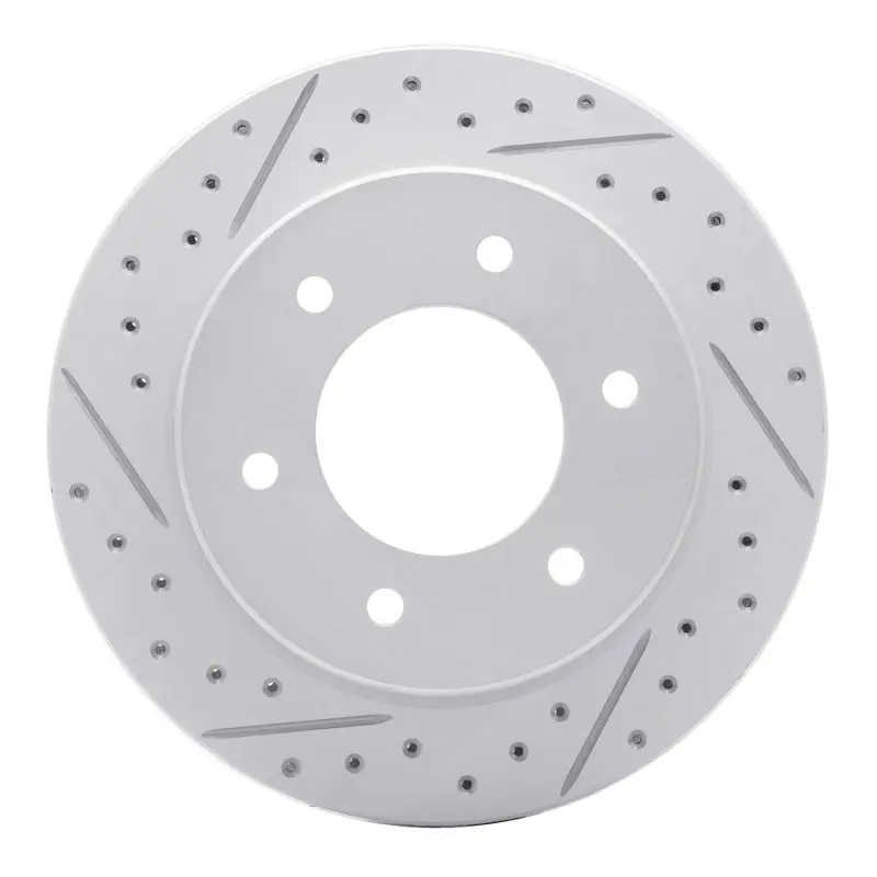 R1 19-25 Ford Bronco Rear Left Drilled & Slotted Geo-Carbon Rotor 1