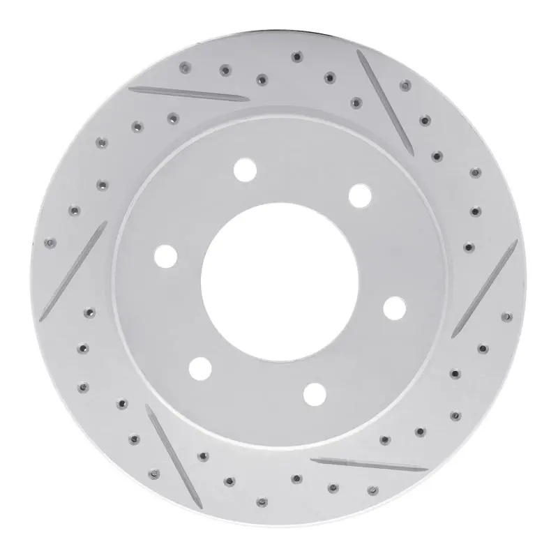 R1 19-25 Ford Bronco Rear Right Drilled & Slotted Geo-Carbon Rotor 1