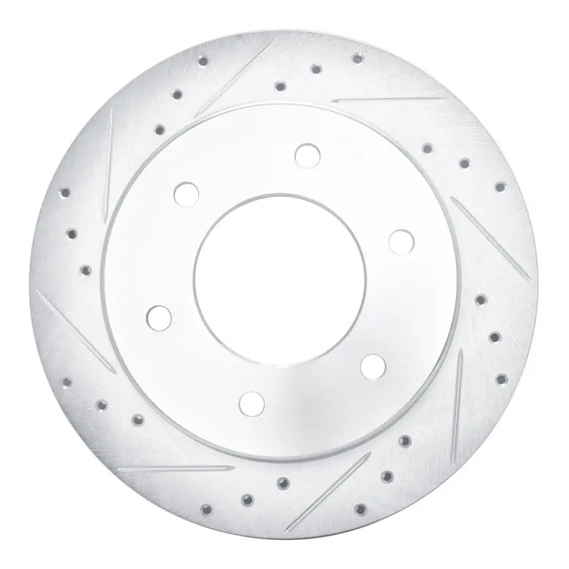 R1 19-25 Ford Ranger (Usa/Canada) Rear Left Drilled & Slotted Silver Brake Rotor 1