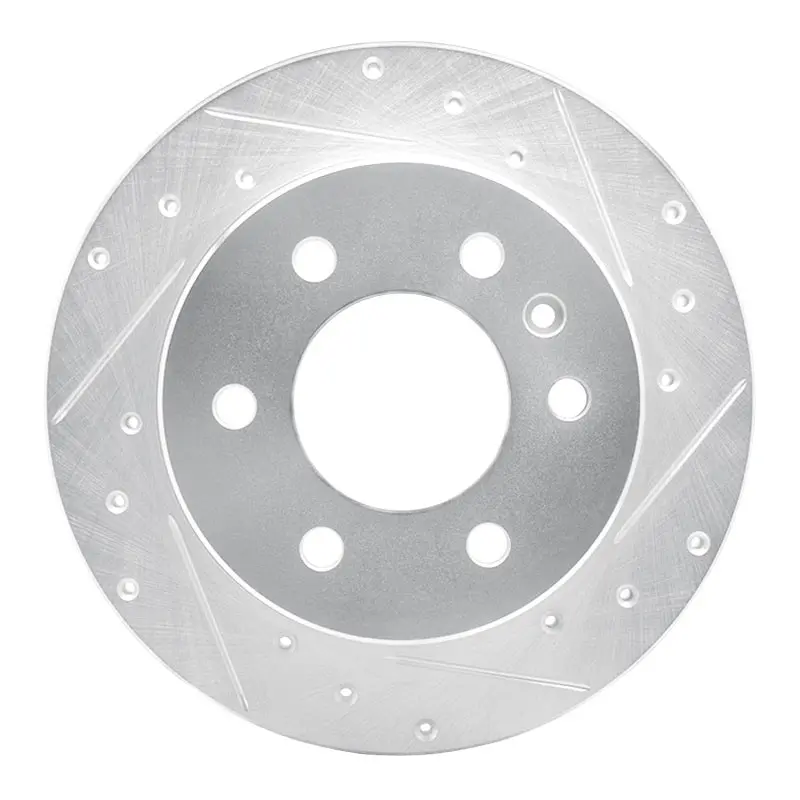 R1 19-25 Freightliner Sprinter 1500 Rear Right Drilled & Slotted Silver Brake Rotor 1