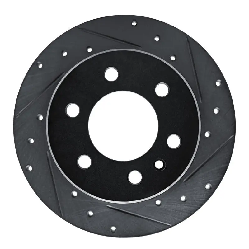 R1 19-25 Freightliner Sprinter 2500 Rear Right Drilled & Slotted Black Brake Rotor 1