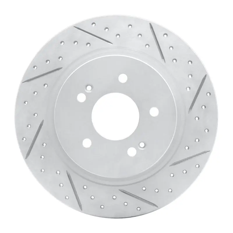 R1 19-25 Hyundai Palisade Rear Right Drilled & Slotted Geo-Carbon Rotor 1