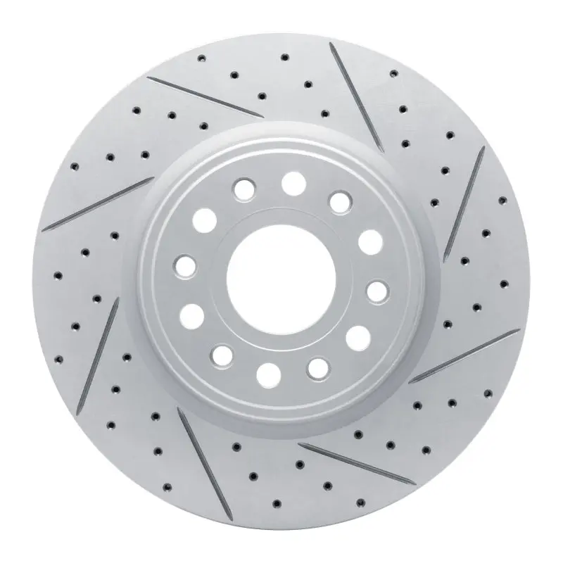 R1 19-25 Ram 1500 Front Right Drilled & Slotted Geo-Carbon Rotor 1
