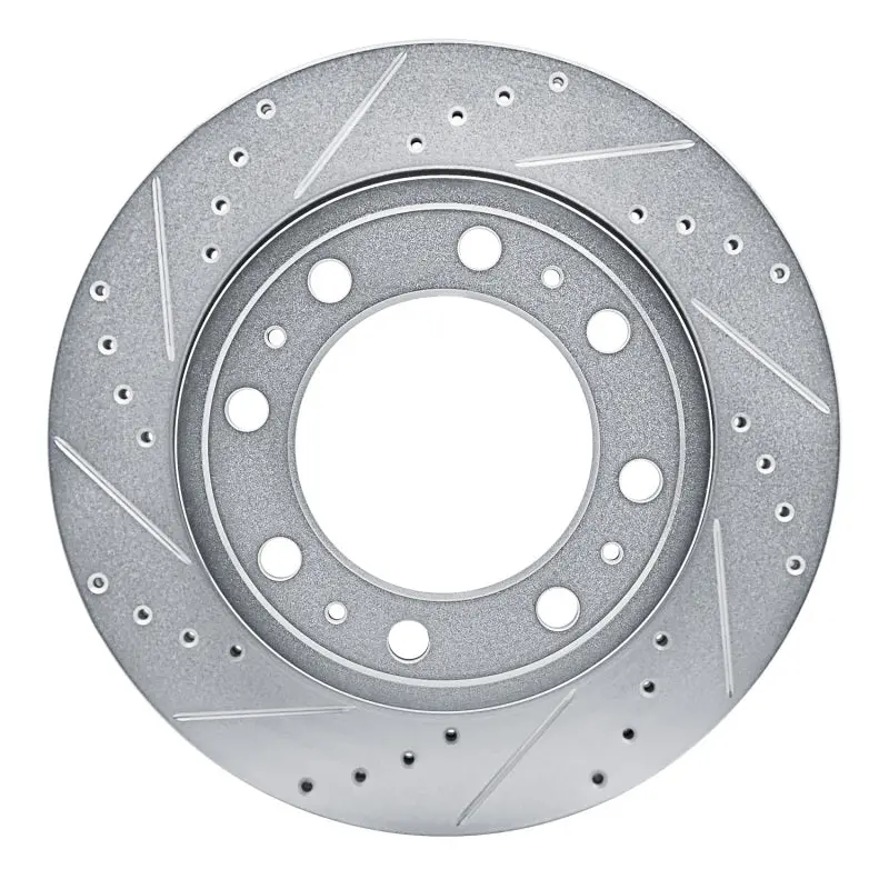 R1 19-25 Ram 4000 (Mexico) Rear Left Drilled & Slotted Silver Brake Rotor 1