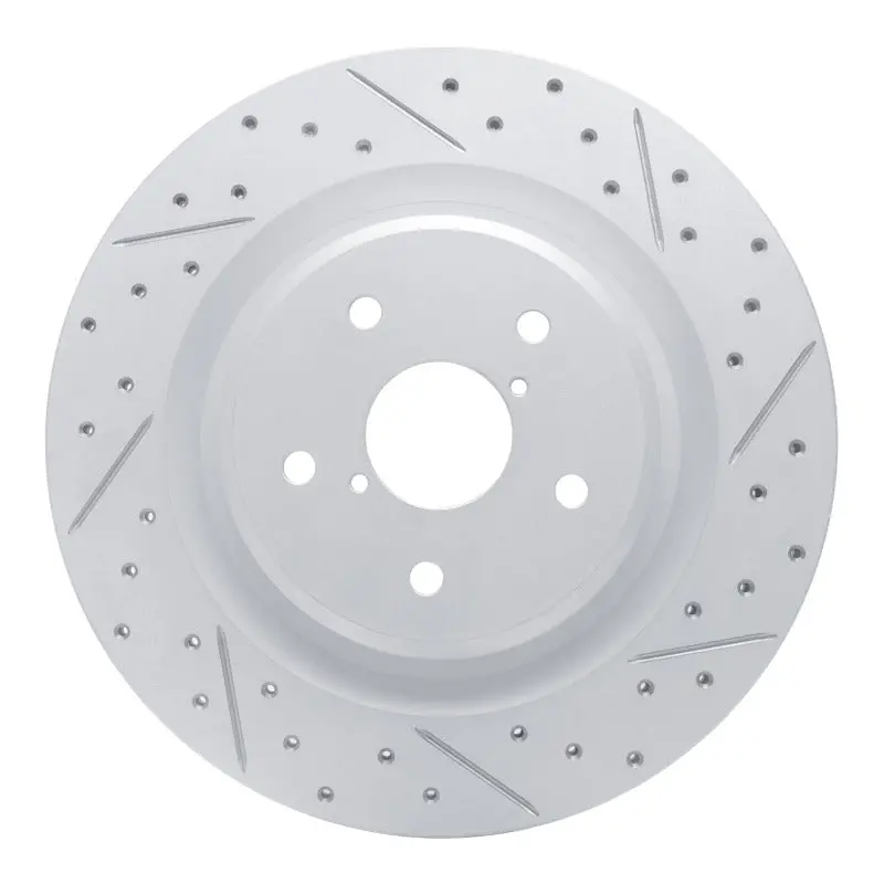 R1 19-25 Subaru Ascent Rear Right Drilled & Slotted Geo-Carbon Rotor 1