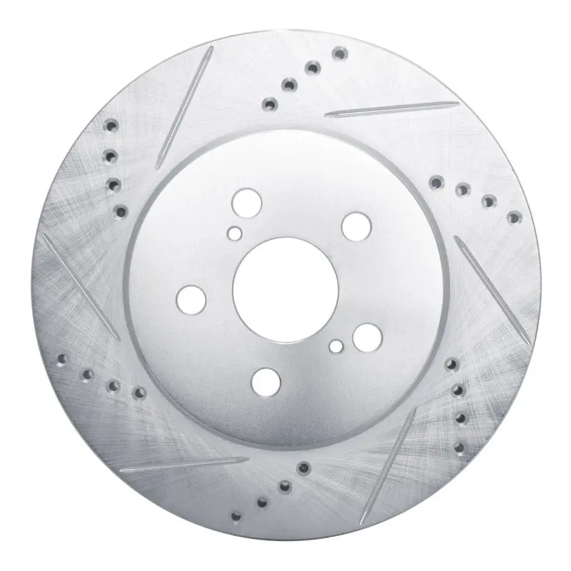 R1 19-25 Toyota Corolla (Mexico) Front Left Drilled & Slotted Silver Brake Rotor 1