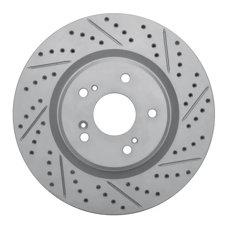 R1 19-26 Acura Rdx Front Right Drilled & Slotted Geo-Carbon Rotor 1
