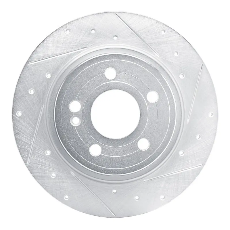 R1 19-26 Mercedes-Benz A200 (Mexico) Rear Right Drilled & Slotted Silver Brake Rotor 1
