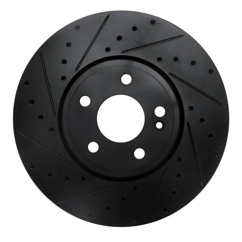 R1 19-26 Mercedes-Benz A220 Front Left Drilled & Slotted Black Brake Rotor 1
