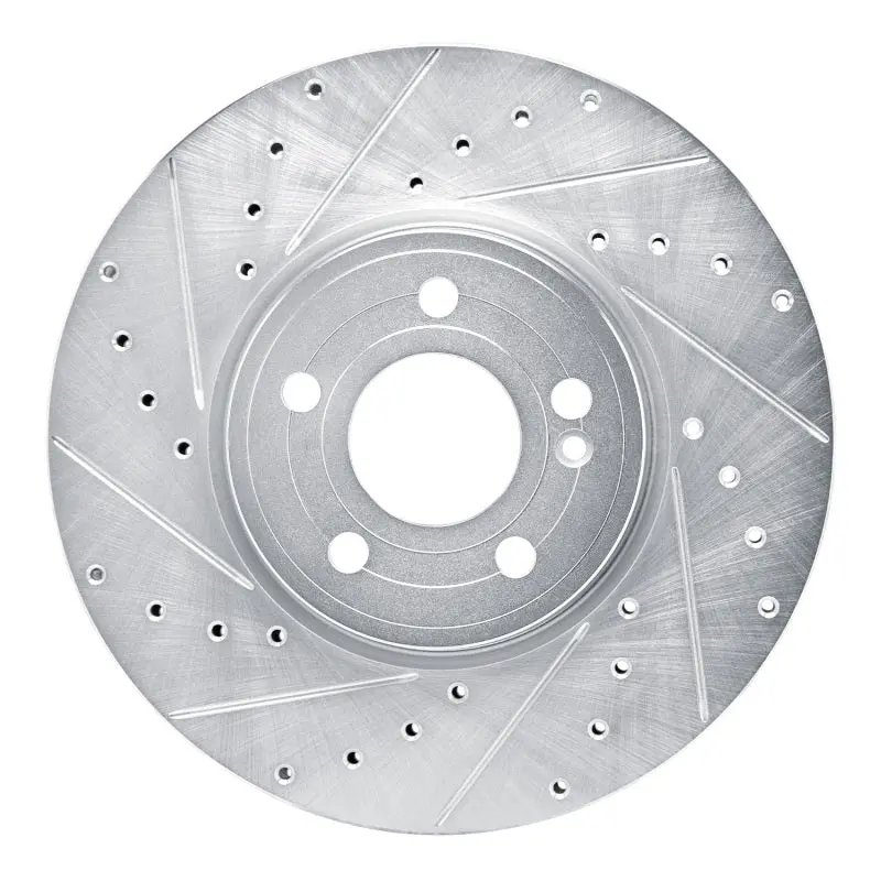 R1 19-26 Mercedes-Benz A220 Front Left Drilled & Slotted Silver Brake Rotor 1