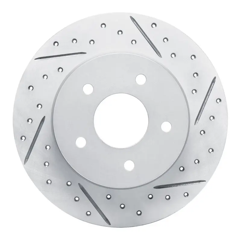 R1 19-26 Nissan Sentra Rear Right Drilled & Slotted Geo-Carbon Rotor 1