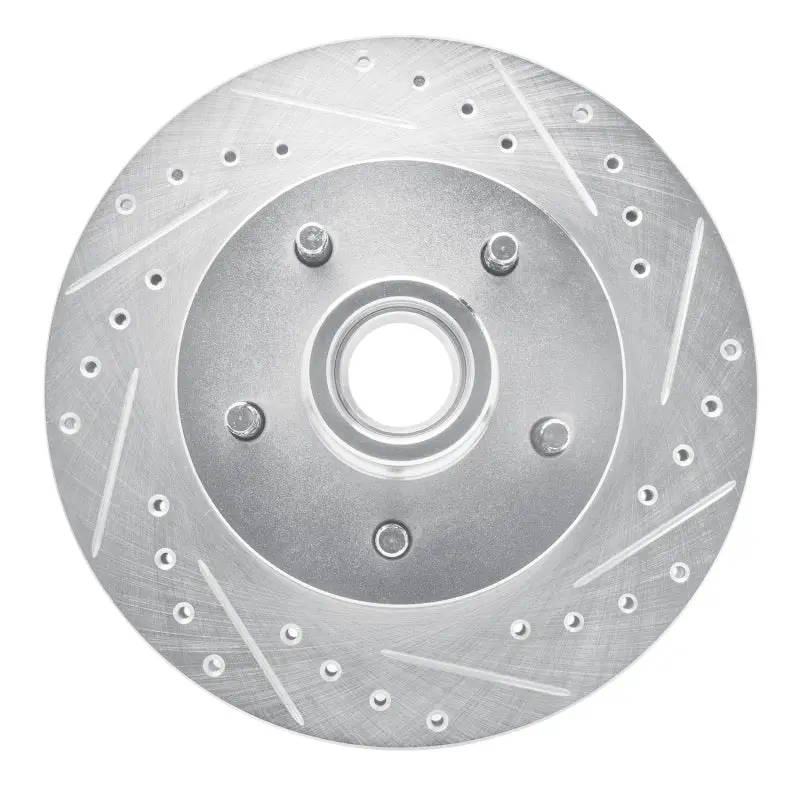 R1 1969-1996 Buick Estate Wagon Front Right Drilled & Slotted Silver Brake Rotor 1
