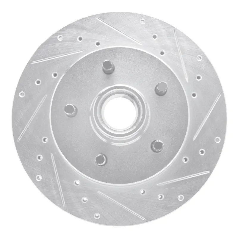 R1 1988-1994 Chevrolet C1500 Front Right Drilled & Slotted Silver Brake Rotor 1