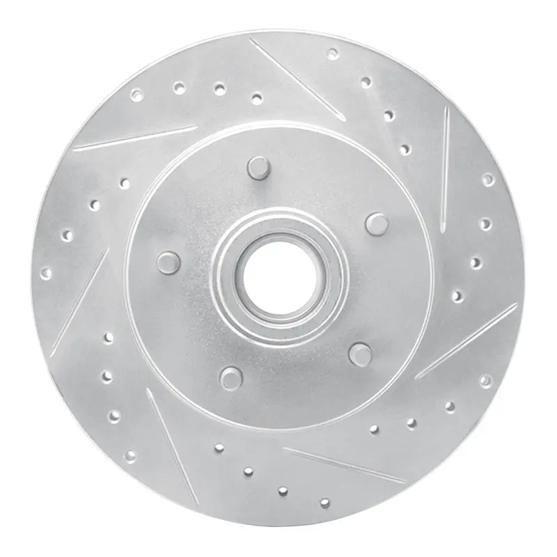 R1 1991-1996 Buick Roadmaster Front Right Drilled & Slotted Silver Brake Rotor 1