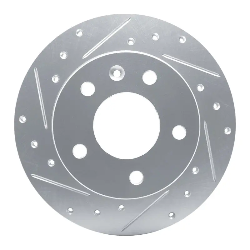 R1 20-25 Buick Encore Gx Rear Left Drilled & Slotted Silver Brake Rotor 1