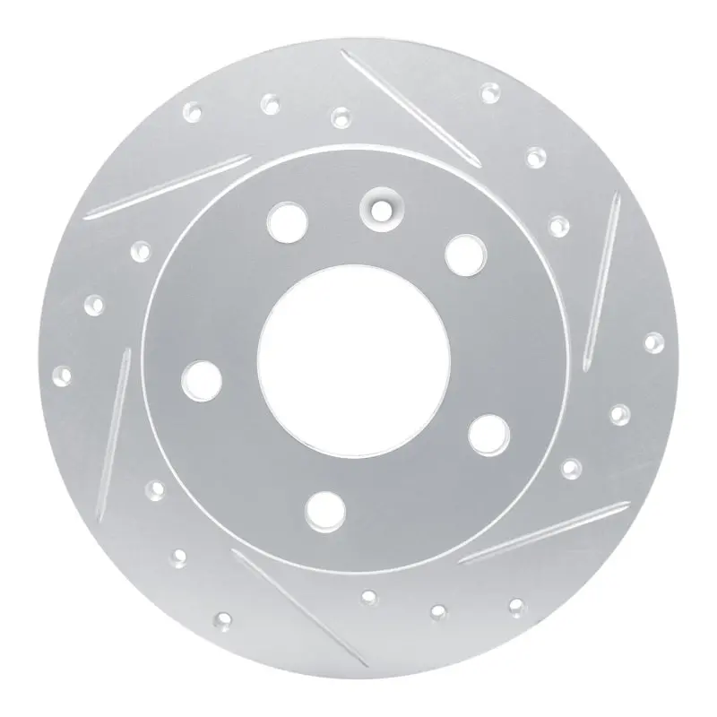 R1 20-25 Buick Encore Gx Rear Right Drilled & Slotted Silver Brake Rotor 1